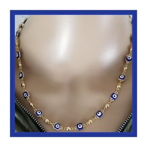 Blue Turkish Evil Eye Necklace